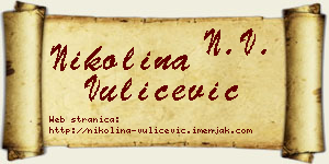 Nikolina Vulićević vizit kartica